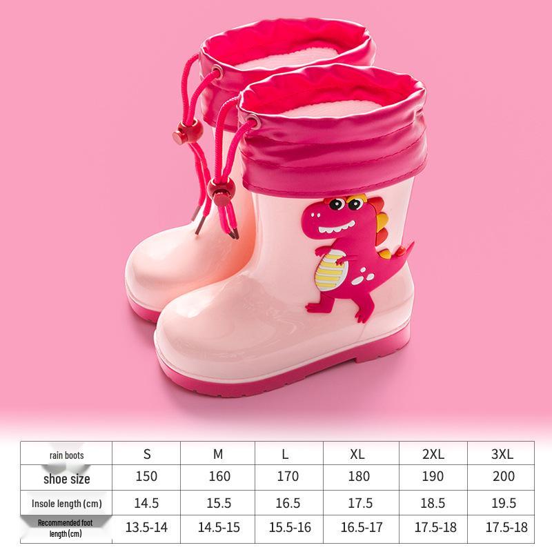 Pig Daddy Kids' Lightweight Waterproof Rain Boots with Soft Cotton Lining – Unisex for Toddlers and Preschoolers.