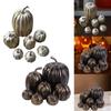 7 Pcs Assorted Artificial Pumpkins Decoration Autumn Halloween Decorative Pumpkin for Display Garden