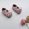 Adorable Baby Girl Bow Shoes Soft Solid Low Cut Walking Shoes for Toddlers