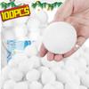 Snow Ball White Fur Pompom Toy Balls Children Kids Play Toys Indoor Outdoor Winter Christmas Xmas Treen DIY Decoration Snowballs