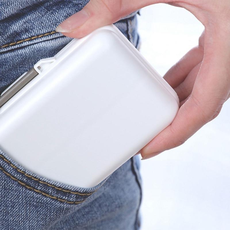 Multi Pocket Medicine Organizer 7-Day Pills Case Holder Container Storage Box for Supplements and Medications Organiser