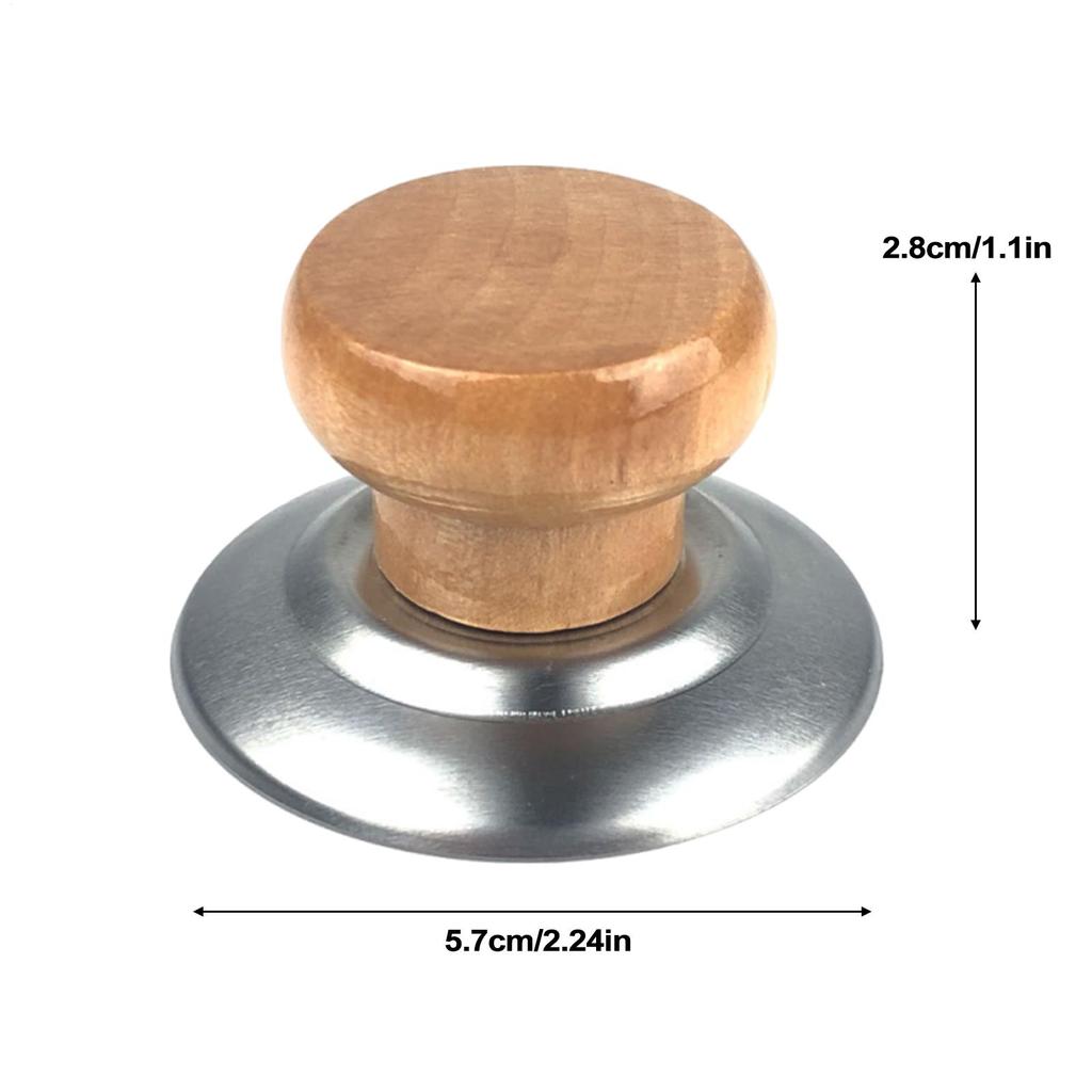 Universal Pot Lib Knobs Caps Wooden Heat-Resistant Cooking Pan Lid Covers Replacement Lifting Handle Kitchen Cookware Supplies