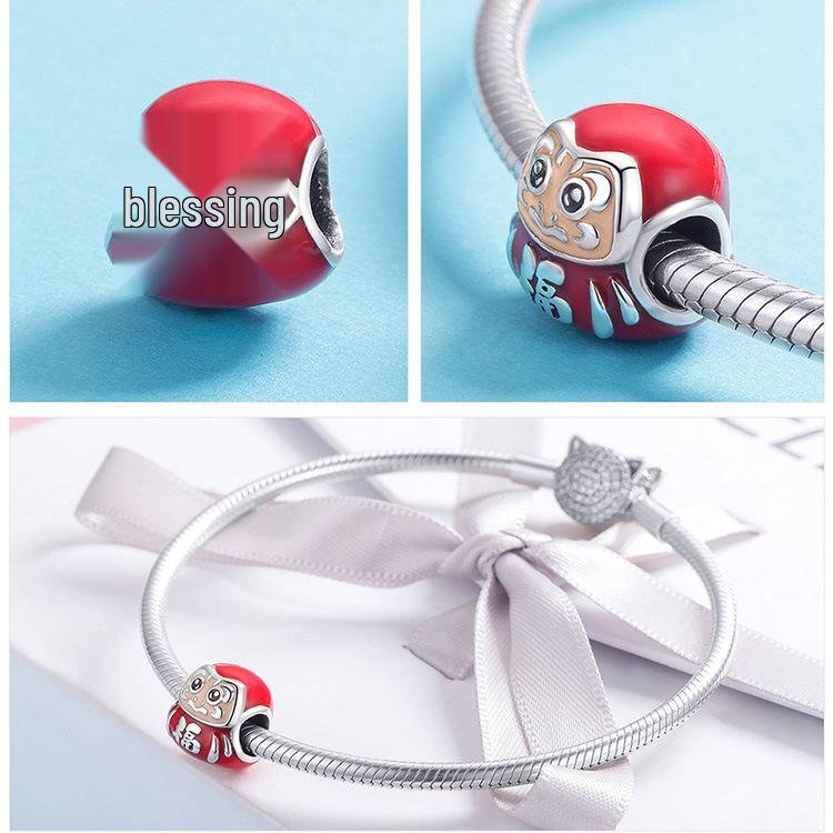 Silver Ziyun New Year DIY Bracelet Kit: Sterling Silver Koi Blessing Beads