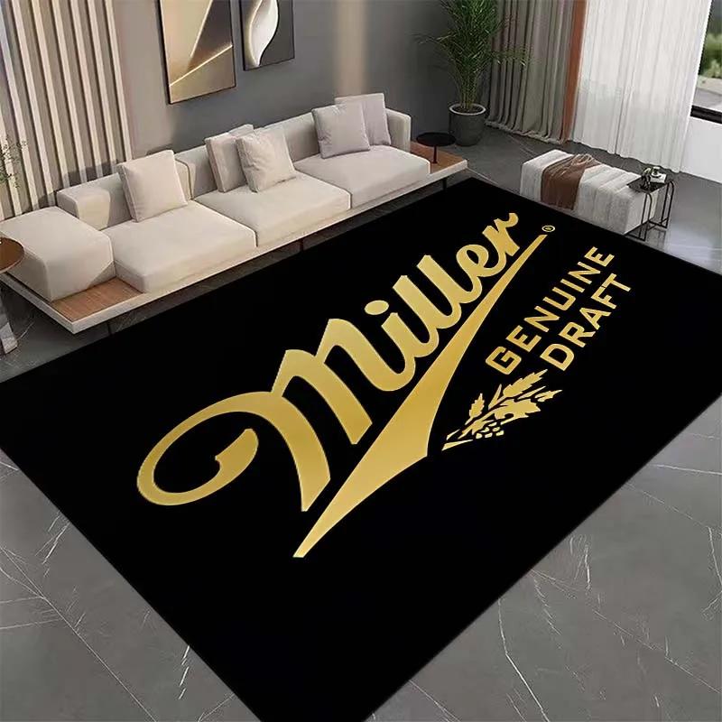15 Size Genuine Draft M-Miller Pattern Rug Bedroom Living Room Bathroom Mat Creative Door Mat Area Rug Beer Bar Decor Carpets
