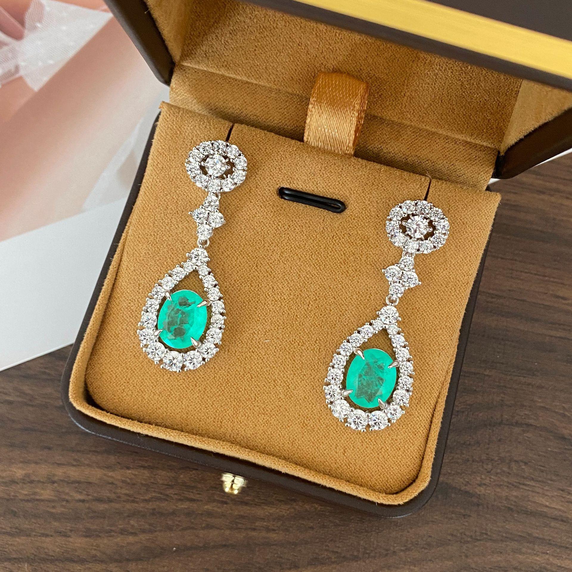 

Серьги Gica Gema Paraiba, стерлинговое серебро 925 пробы, 9*11 мм, серьги-капли, уникальный дизайн, романтические изящные ювелирные изделия, подарки для свадебной вечеринки, новый тренд 925 Silver синий