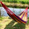 Double Outdoor/Indoor Hammock Bed: Adult Swing, Hanging Rope Chair & Rocking Net for Sleeping