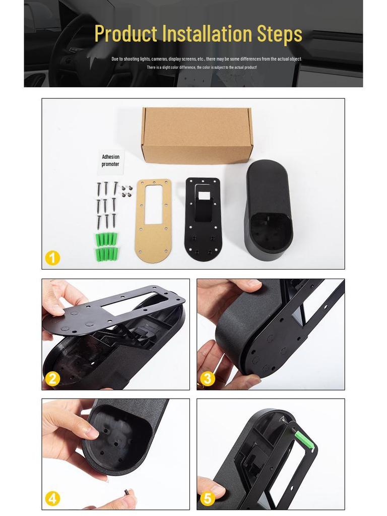 Tesla All Series Y/3 Charging Gun Holder & Wall Mount Stabilizer