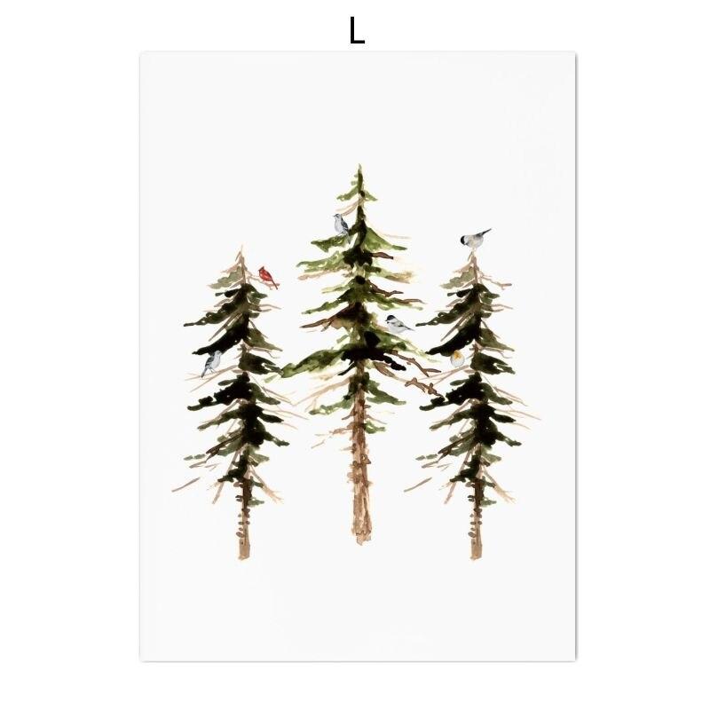 Paveikslai Sienų menas Kalėdų sodyba Nuotraukos Miško elnių miškas Plakatai ir spaudiniai Žiemos drobės Paveikslai Namų dekoras