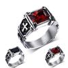 Fashionable, Powerful and Retro In Design, This Ring Features Gemstone Inlays and Is Suitable for Men's Finger.