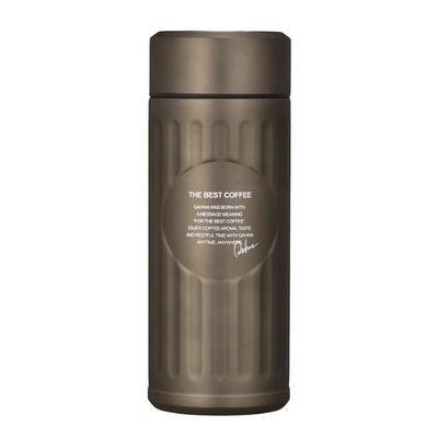 CB JAPAN Garrafa de Água Cinza Grafite 420ml Bebida Direta Antibacteriana Garrafa de Café QAHWA Camada Dupla Selada a Vácuo