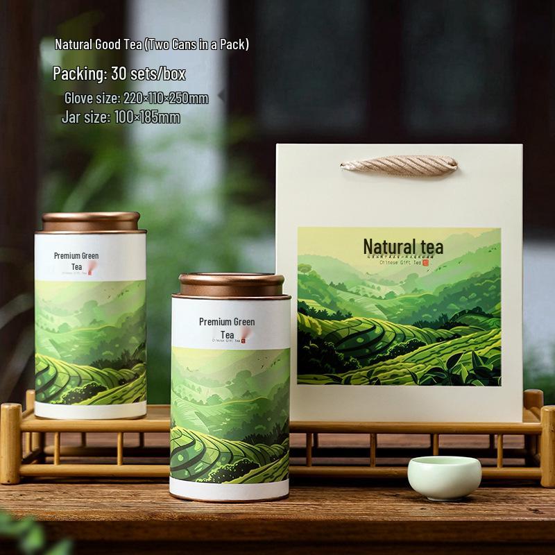 High-Grade Tea Can Set: Green Tea, Longjing, White Tea, Biluochun Packaging Box (Empty) 500g