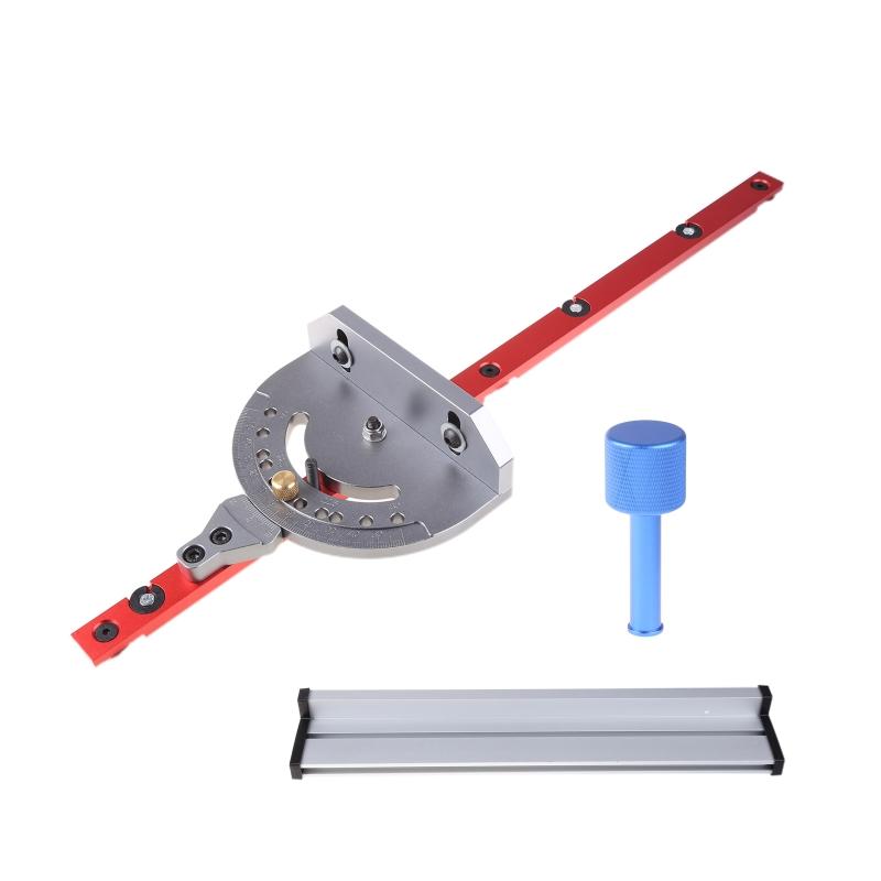 High Abrasion Resistance Table Saw Ruler Carpentry for w/ 400mm Fence and Stop Mitre Gauge Aluminum Alloy Woodworking To