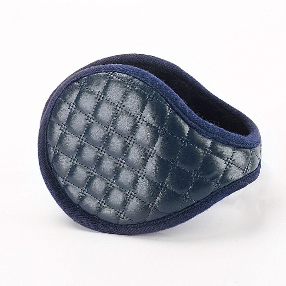 Keep Warmer Plaid Pure Color Blank Winter Ear Cover Plush Earmuffs Men Ear Cover Women Earmuffs