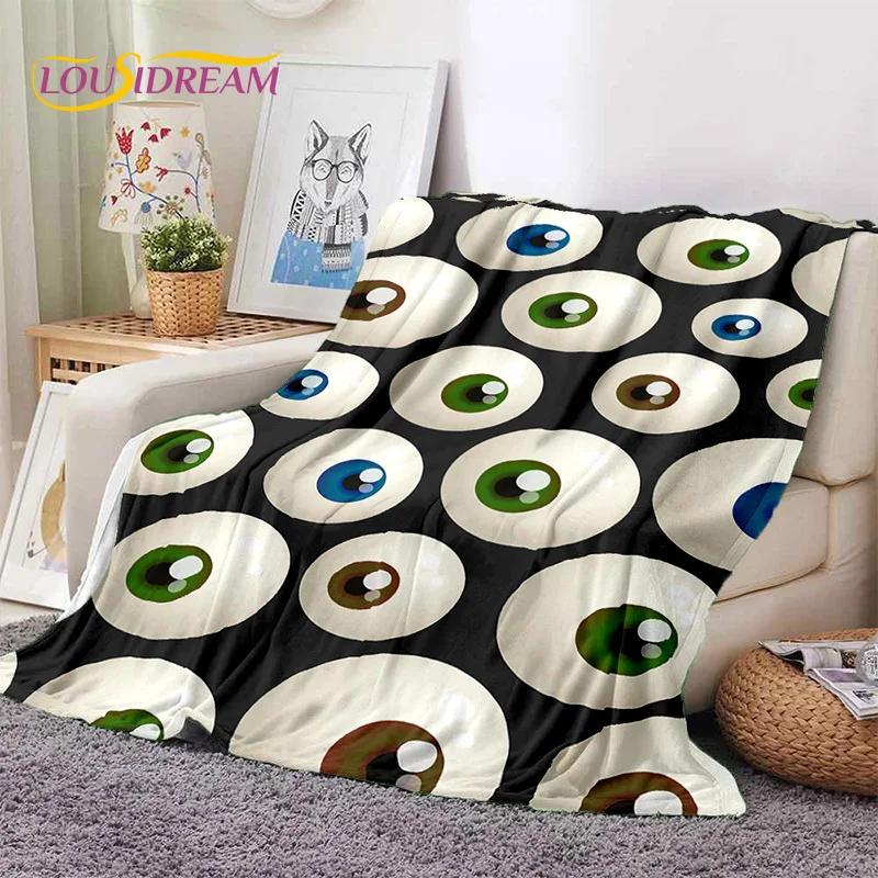 3D Boze Oog Turkije Blauw Nazar Oog van Horus Zachte Flanel Dekens, Plaid Comfortabele Deken voor Picknick Bedden Bank Slaapkamer