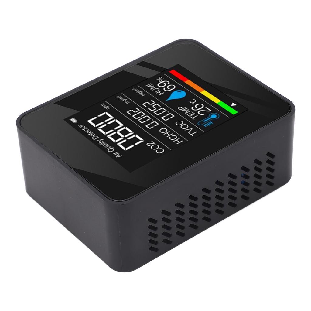  In 1  Quality Monitor LCD Color Screen CO2 TVOC HCHO Temperature Humidity Multifunctional  D