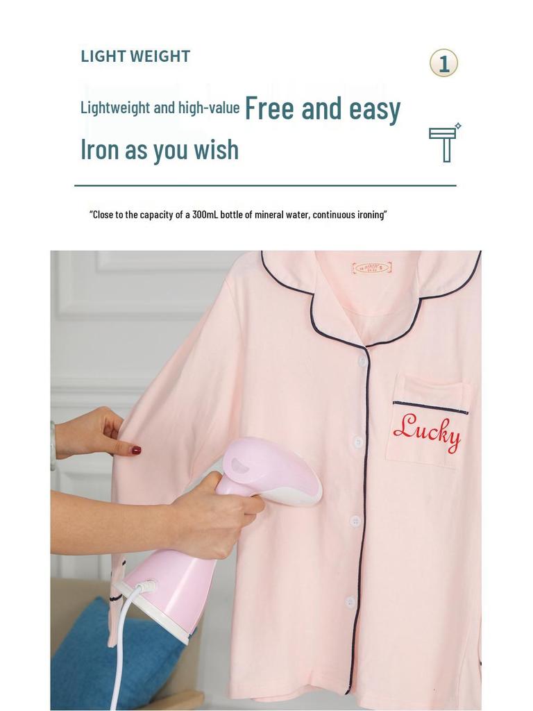 Portable Handheld Garment Steamer and Ironing Machine: Large Steam Brush for Travel and Home Use