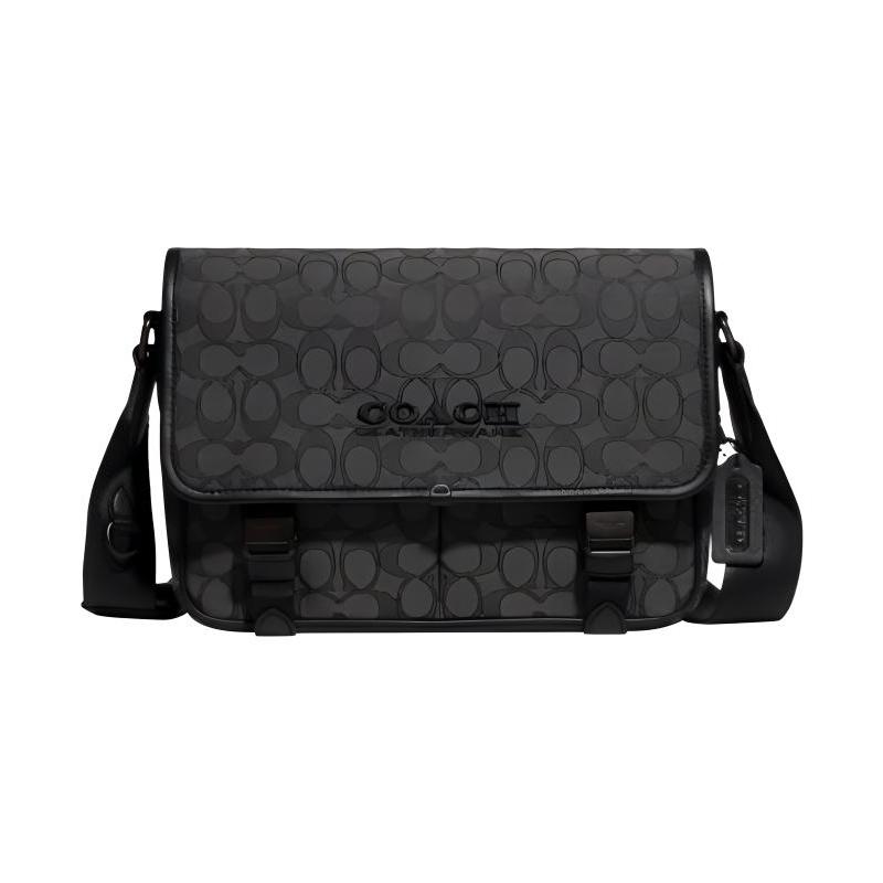 

COACH shoulder bag League 29 Quick Clip Internal Multi-Function Compartment Classic Presbyopia Print Jacquard Canvas and Fine Calf Leather Crossbody чорний