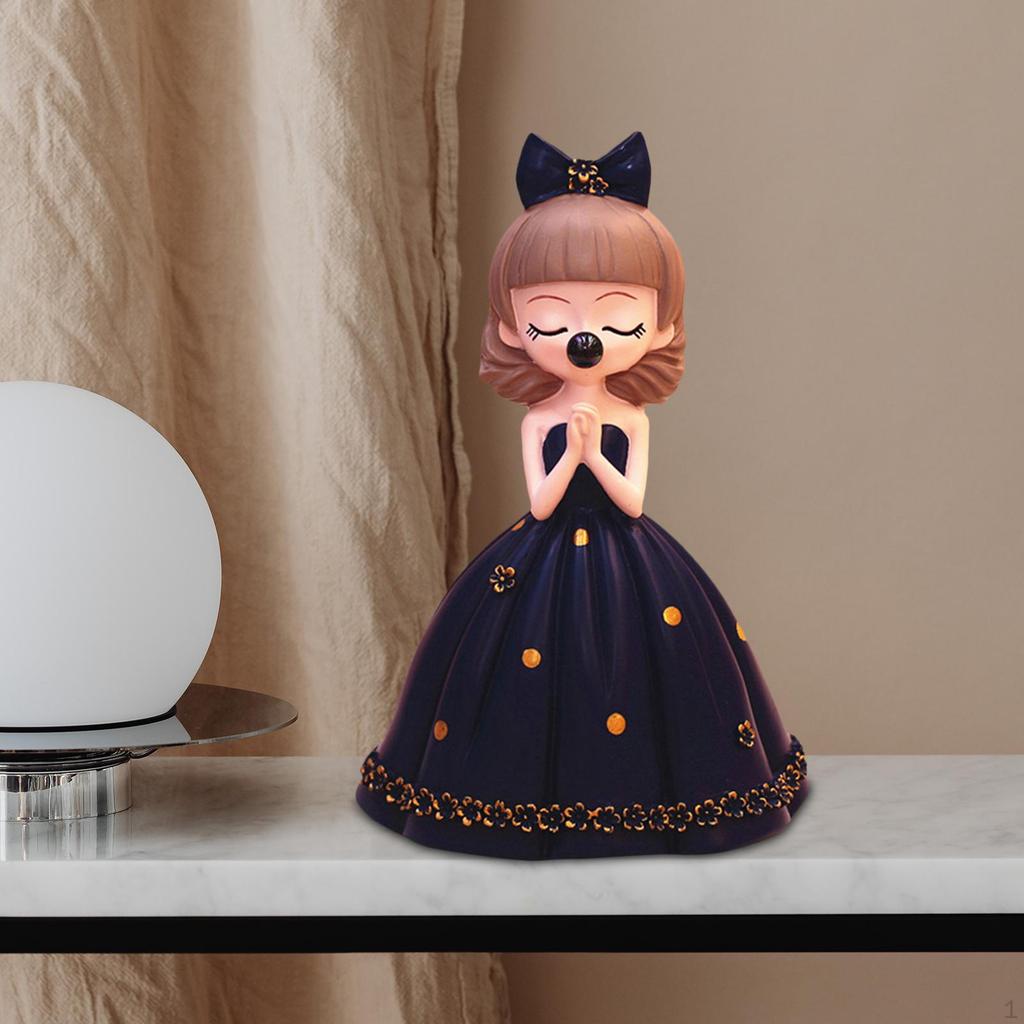 Figurine Statue Collectible Sculpture Cake for Deskp Decorations Birthday Gift