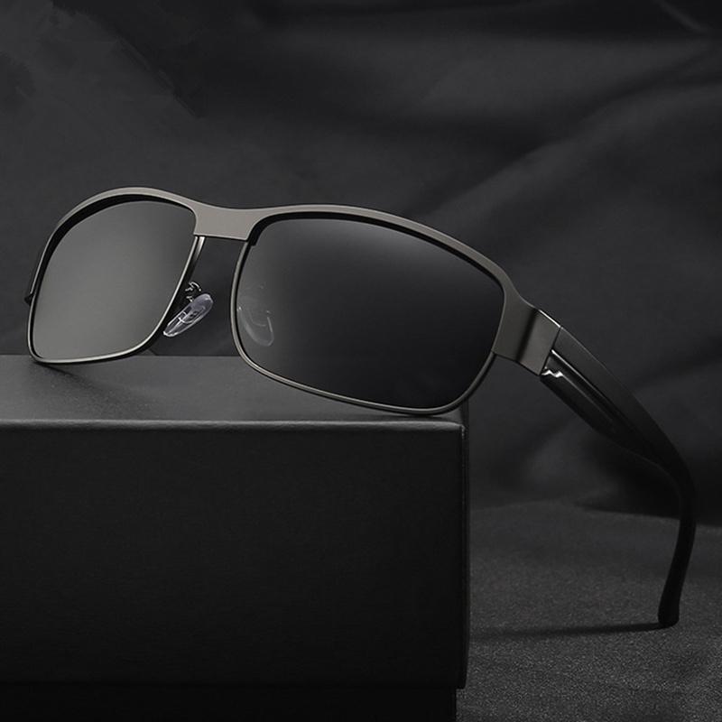 Luxury Men's Polarized Sunglasses Men Driving Fishing Designer Sun Glasses For Man Metal Vintage Goggles Shades Anti-glare UV400