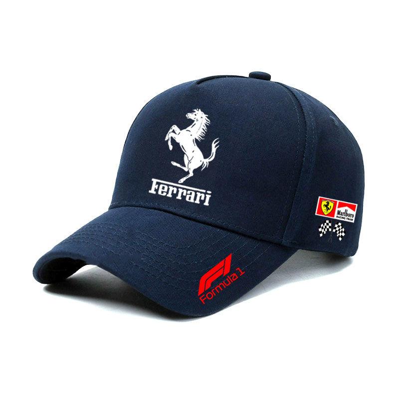Car Logo Cotton Adjustable Baseball Hat Outdoor Auto Accessories For Ferrari Roma F80 296 GTB GTS SF90 Stradale Spider Spyde JQ1