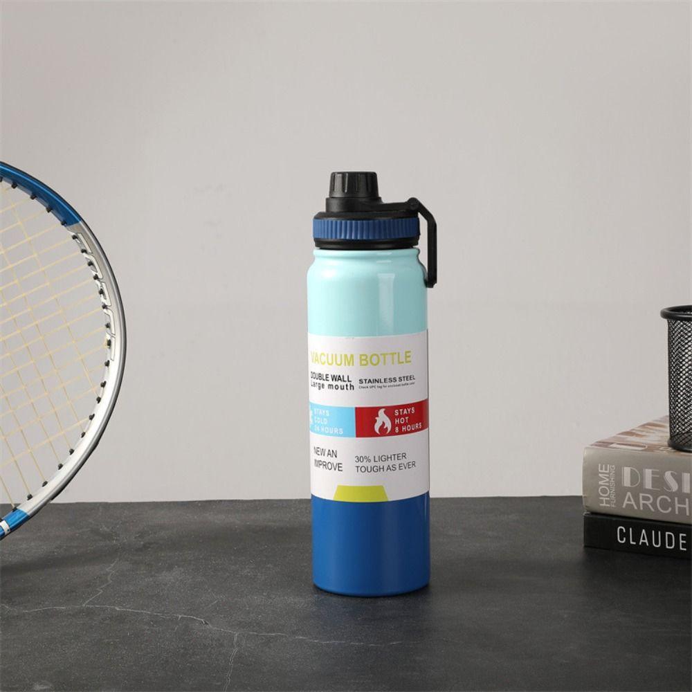 Nepropustný Izolovaný Hrnek 600/800ml Sportovní Láhev na Vodu Čajový Hrnek Termoska Proteinový Prášek