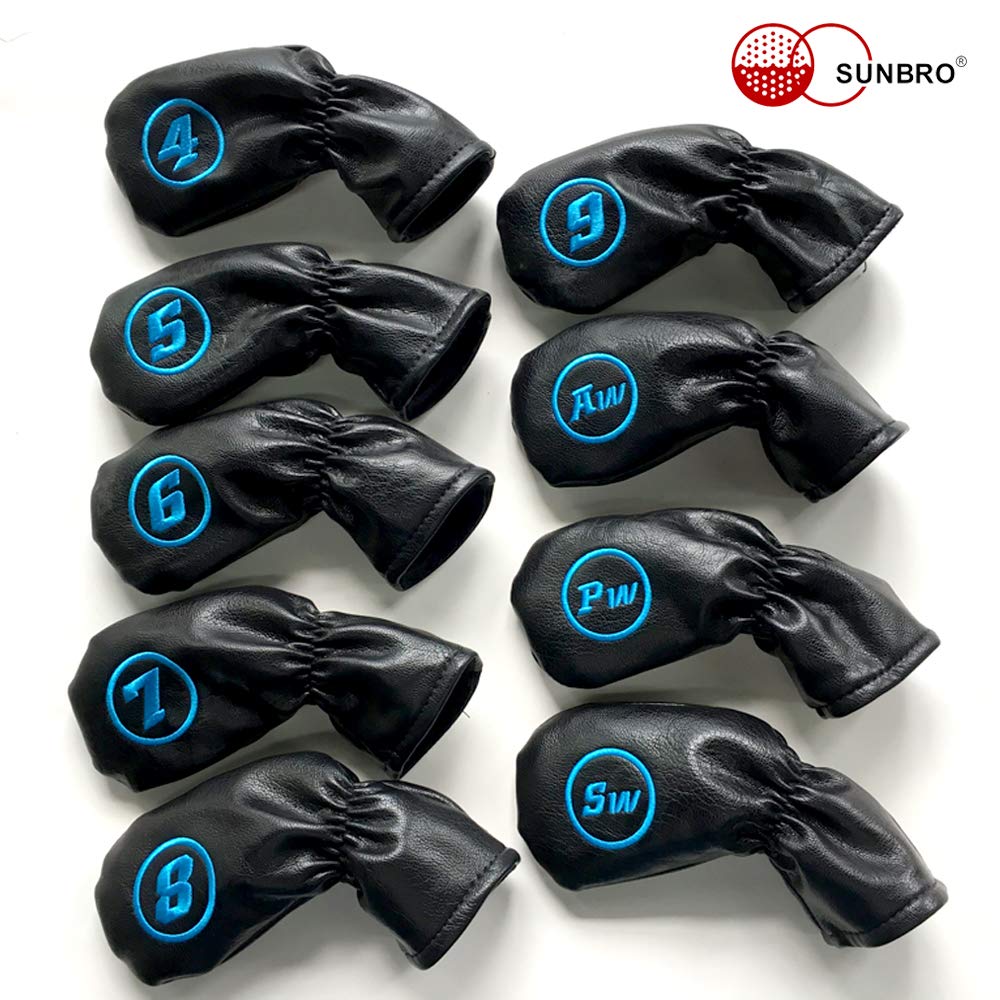 

Sunbro Golf Чехол для Айрона Чехол для Головки Гольфа Вышивка Люкс Щенок 9 Штук Черный/Белый (черный) чёрный