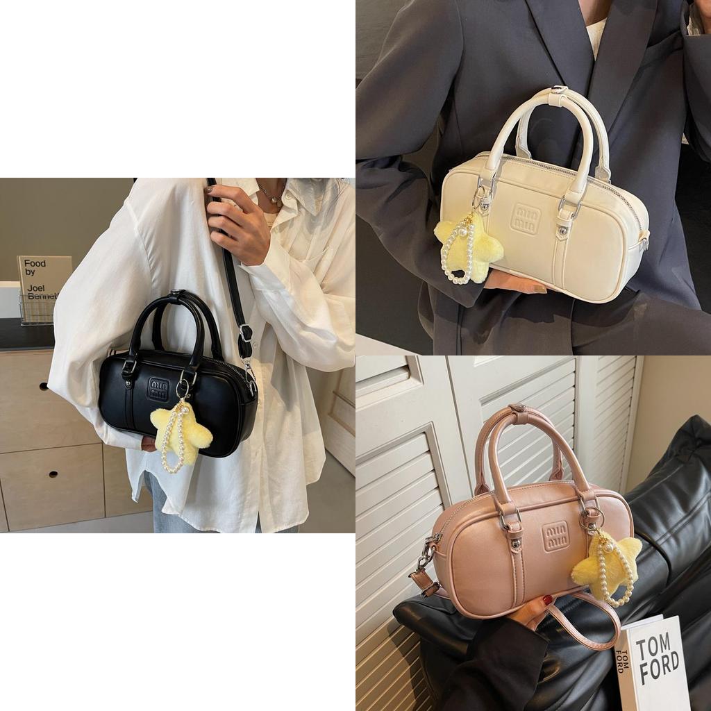 Trendy Korean Style Beaded Pillow Shoulder Bag For Women 2024 Spring Collection