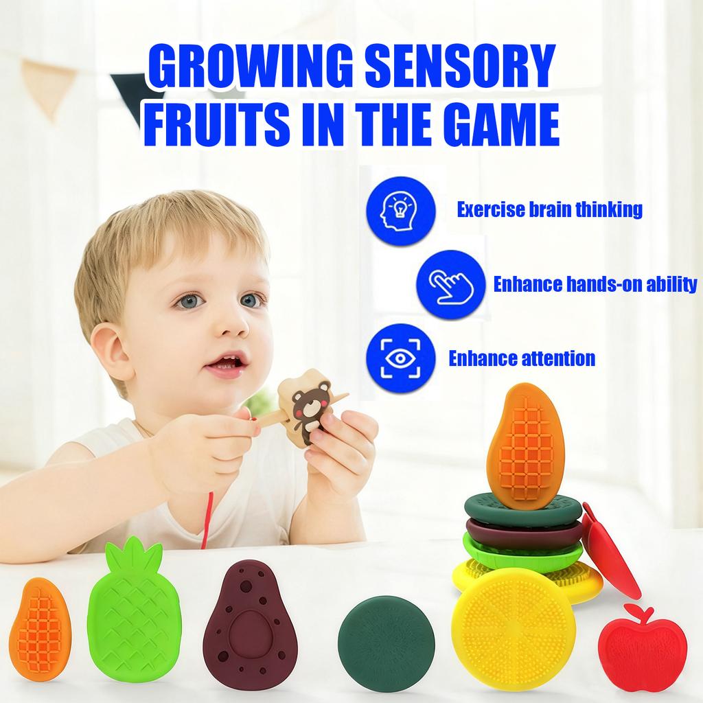 Children's Decompression Toy Colorful Sensory Strips Suction Cup Double-sided Sensory Strips