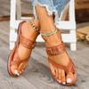 Large Flat Toe Flip Flops for Women 2025 New Fashionable and Versatile Solid Color Casual Sandals for Women