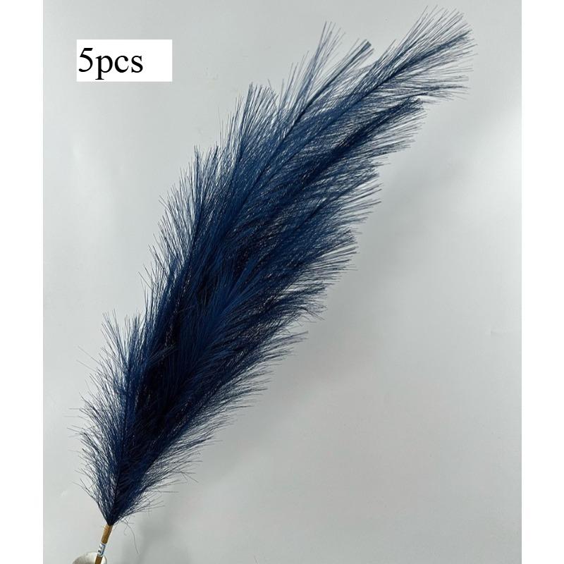 5pcs Extra Large Pampas Grass Stems 120cm Fluffy Artificial Silk Reed for Boho Home Wedding Decor