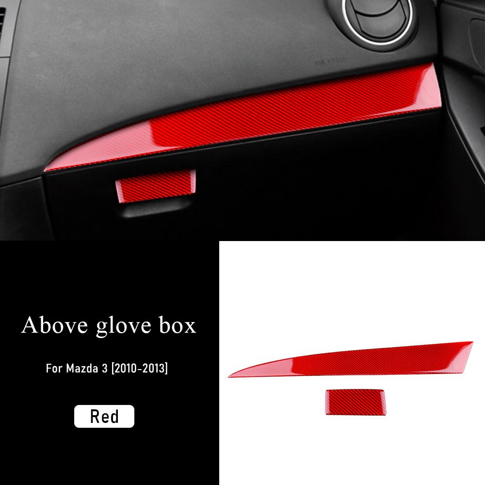 Real Soft Carbon Fiber For Mazda 3 2010 2011 2012 2013 Co-pilot Dashboard Holder Trim Interior Cover Sticker Car Accessories