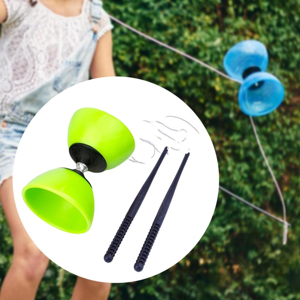 Chinese Yoyo Diabolo Set Ball Toy Double Headed Outdoor Fun Lightweight Triple Bearing