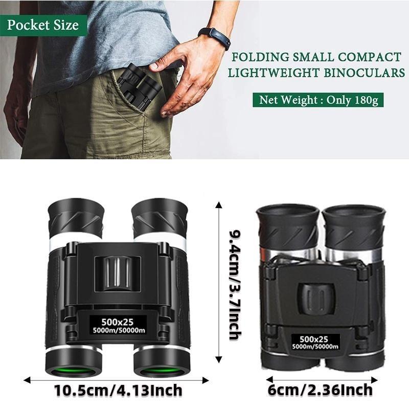 Portable Hd Zoom 5000m/50000m Binoculars Telescope Powerful Folding Long-distance Vision Hunting Outdoor Camping Sports
