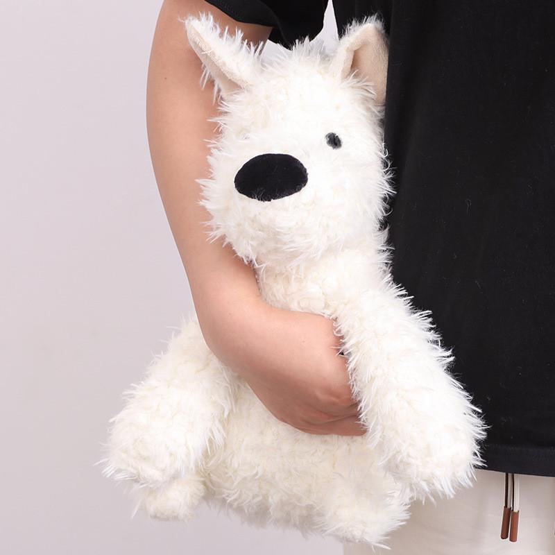 Cute Cartoon White West Highland Dog Plush Toy Doll For Dog Lovers