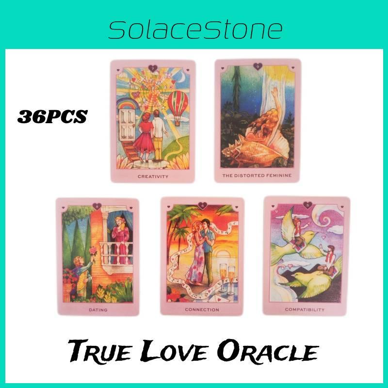True Love Oracle English Card Set 36pcs Interactive Tabletop Game Mind-stimulating Copperplate Paper Material
