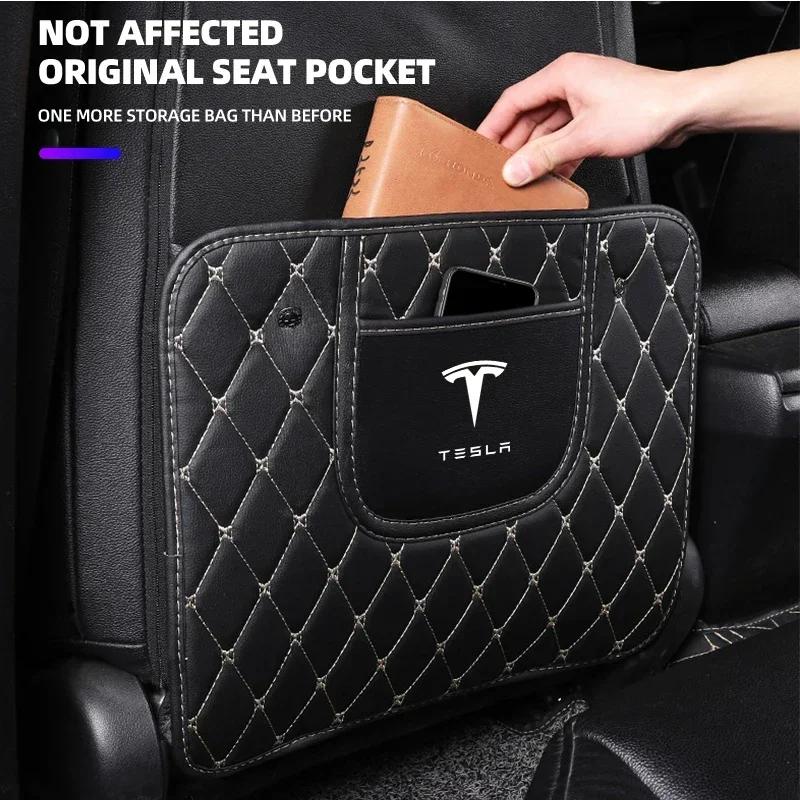 Car Sticker 2025 New Tesla Car Seat Anti-kick Pad Accessories For Tesla Model 3 Model Y S Auto Styling Decorates Seat Back Prote