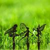 Iron Fairy Garden Stake Outdoor Metal Art Sculpture for Yard Patio Decor