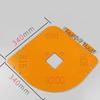 Three Hole Table Insert Plate Woodworking Jig Radius Corners Router Jig Template Plastic Tool for Duplicating Wood Corners