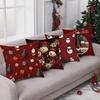 Kissenbezüge mit Weihnachtsmotiven und SchneemännernGeeignet für Sofa, Auto, Schlafzimmer, dekorativer Kissenbezug, Kissenbezug