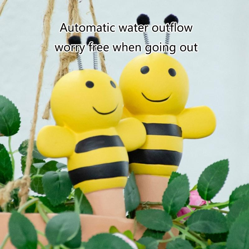 4pc Self Watering Planter Insert Plant Watering Stakes Bees Terracotta Watering Spikes Automatic Water Irrigation Device