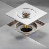 Stainless Steel Shower Drain with Smooth Edge Design Clog Resistant Fast Drainage Modern Bathroom Essential Minimalist White Round Drain No Overflow
