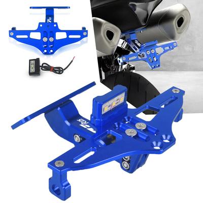Motorcycle License Number Plate Frame Holder Bracket Adjustable Angle with Light FOR YAMAHA YZFR125 YZFR 125 2018