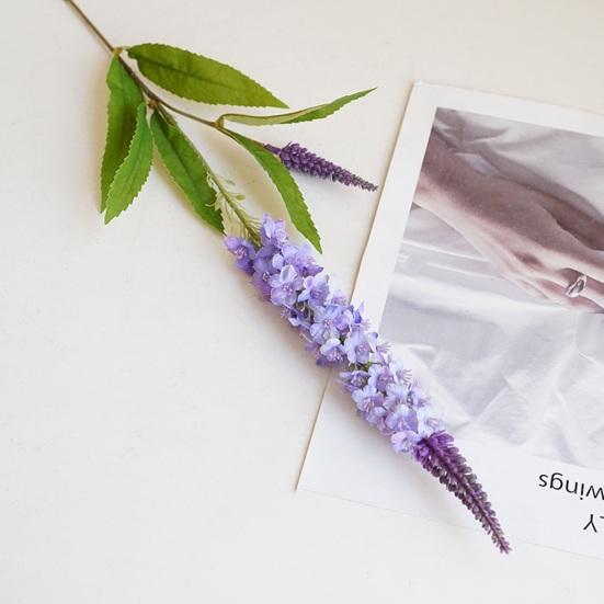 Single Stem Artificial Lavender Easy Care Not-fading Flower Arrangement Faux Silk Flower for Home Wedding Decoration