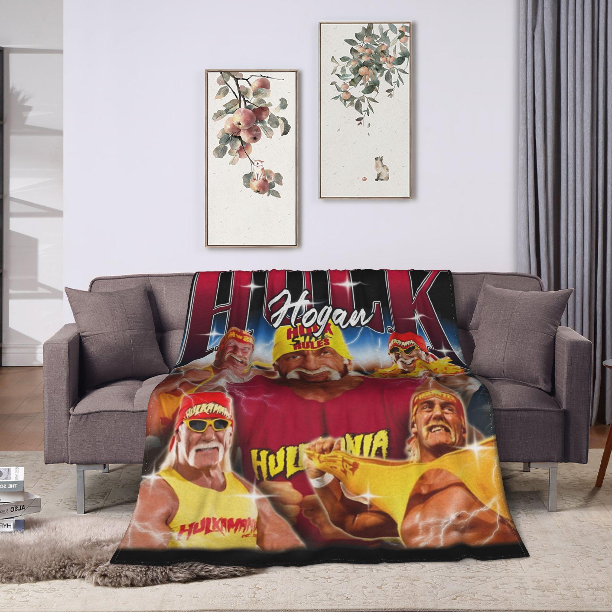 Hulk Hogan Hulkamania RIP Blankets Flannel Decoration Breathable Lightweight Throw Blankets for Bed Travel Plush Thin Quilt 130x150cm