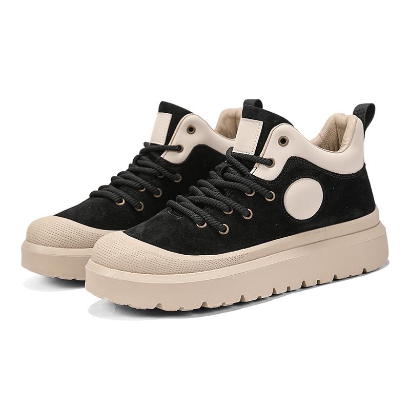 

Spring and Autumn Men s Casual Shoes, Leather Men s Shoes, Outdoor Sports Shoes, Street Sneakers, Work Shoes, Men s Shoes 44 чёрный