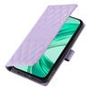 For Honor 400 Lite 5G Case Rhombus Stitching Wallet Stand Leather Phone Cover with Long/Short Strap