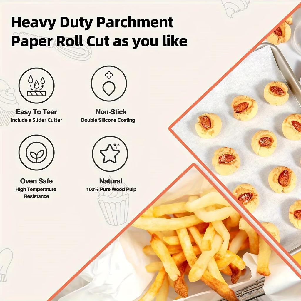5/10/20M Silicone Absorb Oil Paper Air Fryer Oven Liners Non-stick Heat Resistant Baking Sheets for Kitchen Bakery BBQ Party