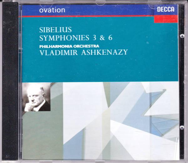 CD SIBELIUS - Sym.3, 6: Ashkenazy / Po  4364782 Decca 1993 Germany Classical Used