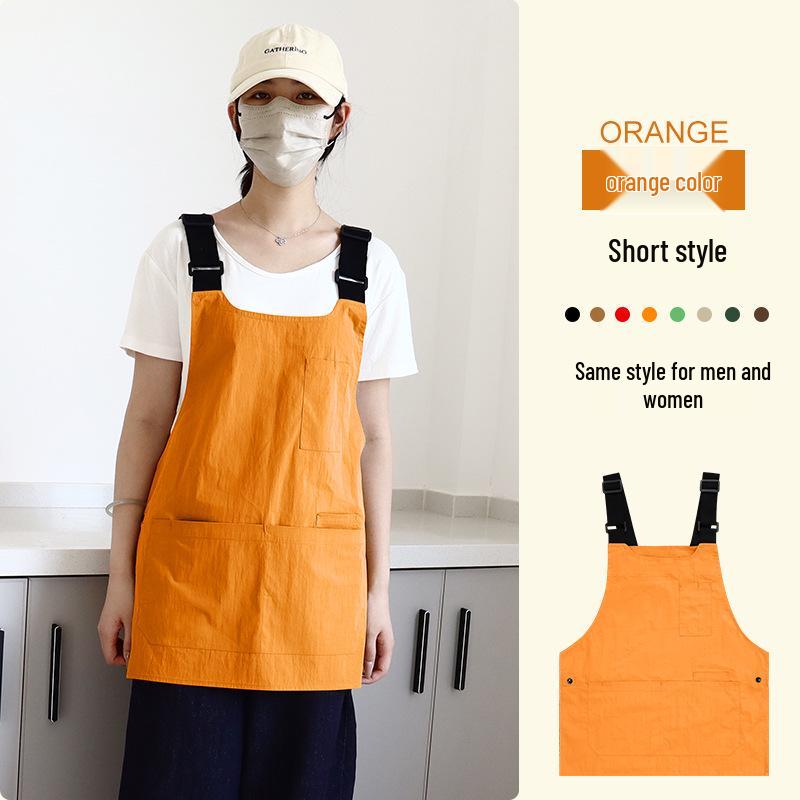 Waterproof Canvas Apron with Custom Logo - Art Studio & Barista Workwear Vest Style
