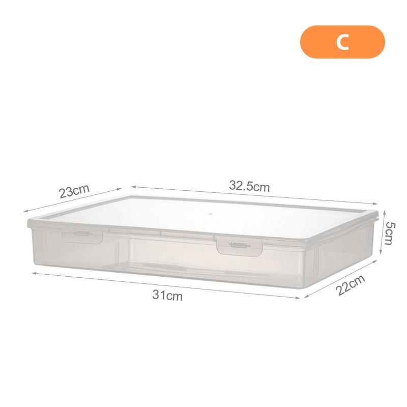 Book A4 Document Storage Box Desktop Office Test Paper Storage Certificate Storage Box Transparent Data Sorting File Box